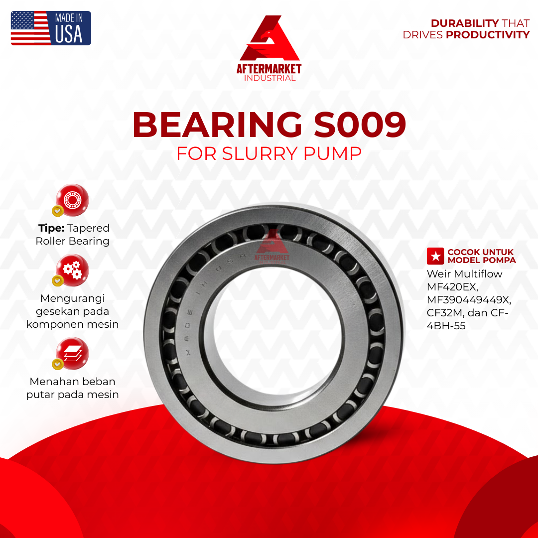 Jual Bearing S009 Pompa Lumpur Suku Cadang Multiflow Weir