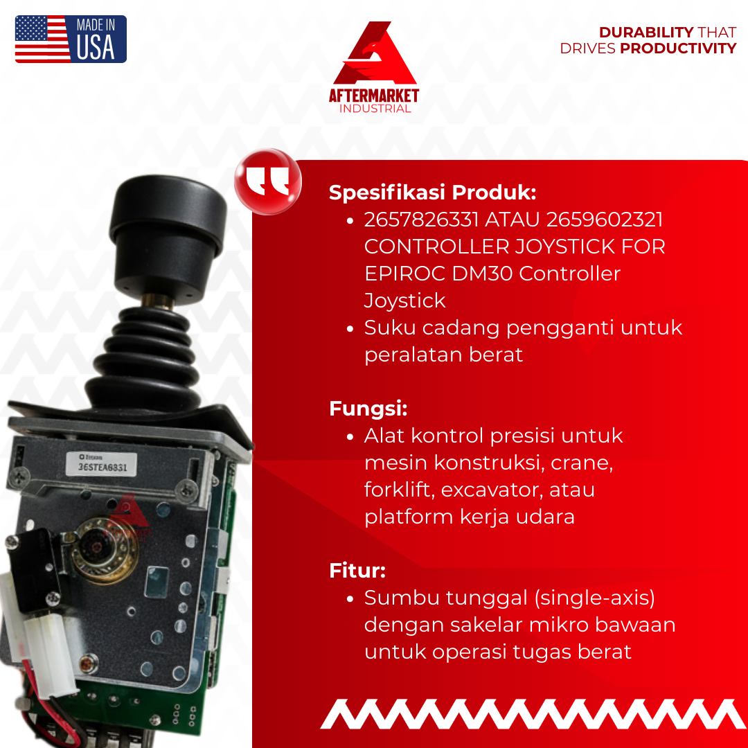 Jual Controller Joystick 2657826331 Single-Axis untuk Excavator - Image 2