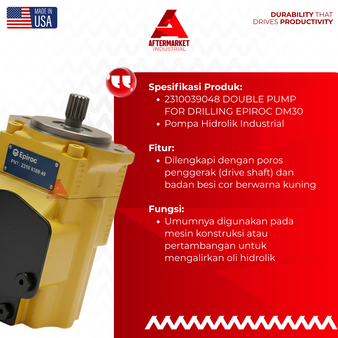 Jual Double Pump 2310039048 Pompa Hidrolik Epiroc - Image 2