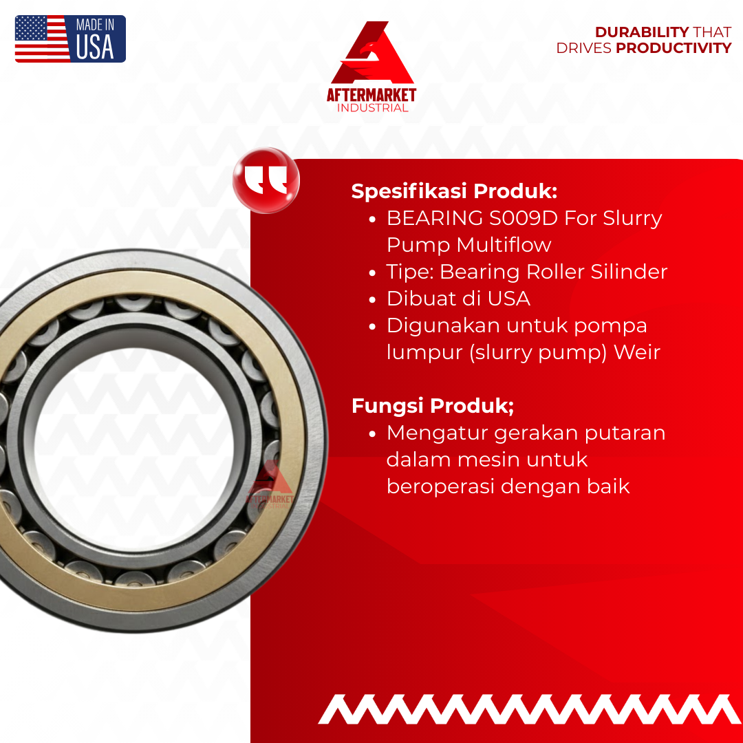 Jual Bearing S009D Pompa Lumpur Suku Cadang Weir Multiflow - Image 2
