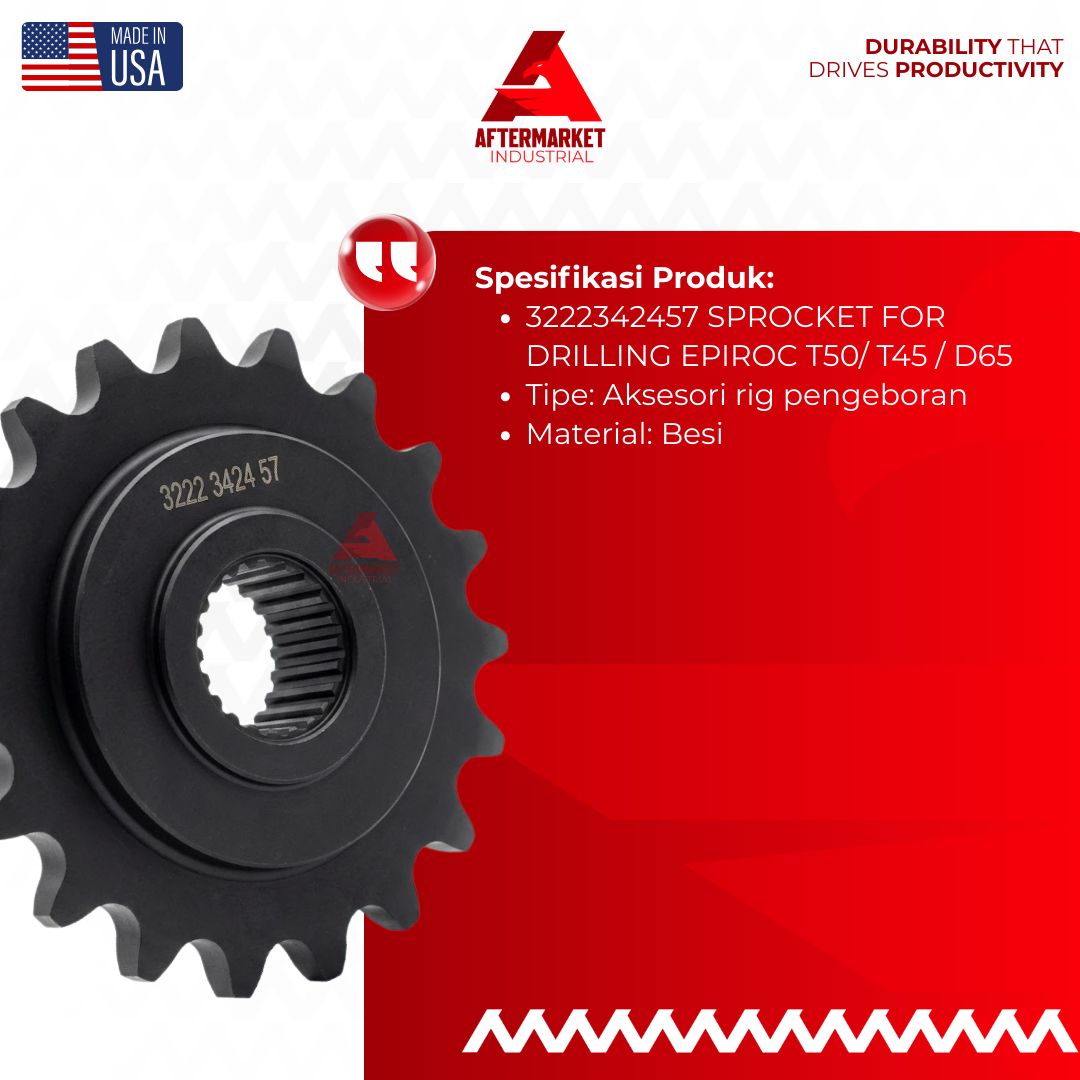 Jual Sprocket 3222342457 Epiroc Roda Gigi Mesin Bor Tambang - Image 2