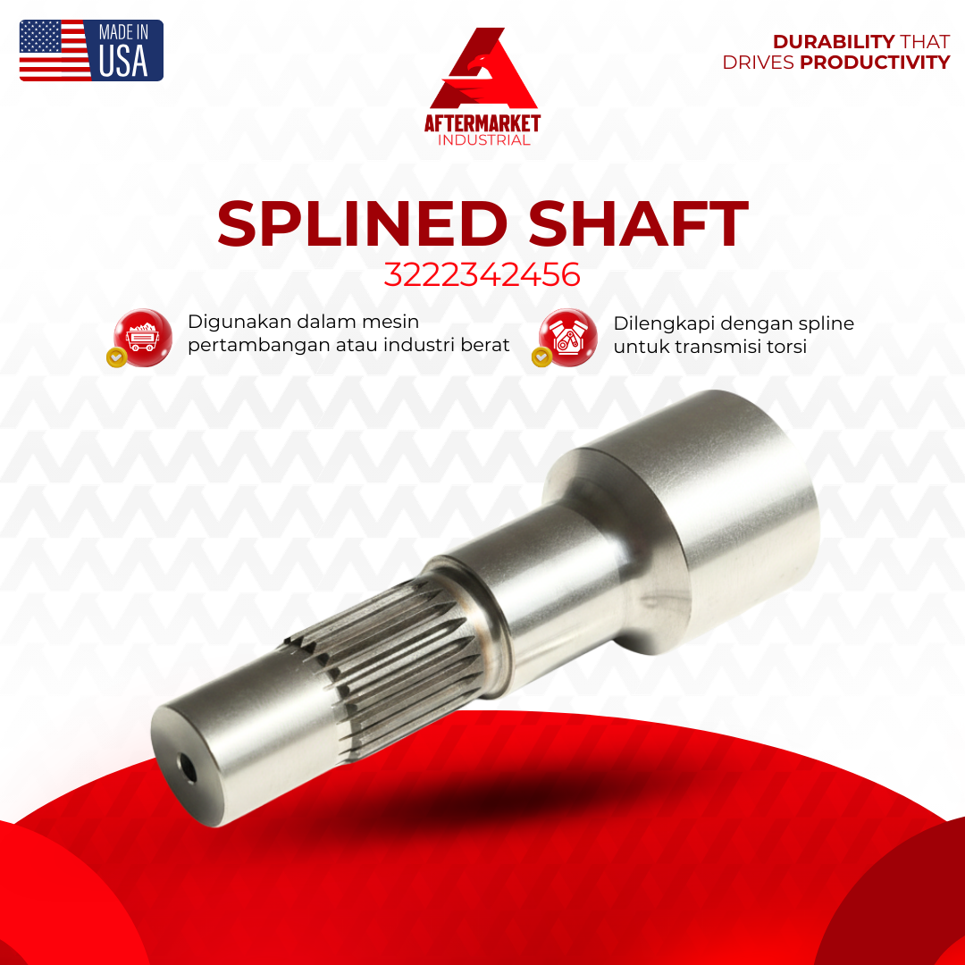 Jual Splined Shaft 3222342456 Suku Cadang Transmisi Alat Berat