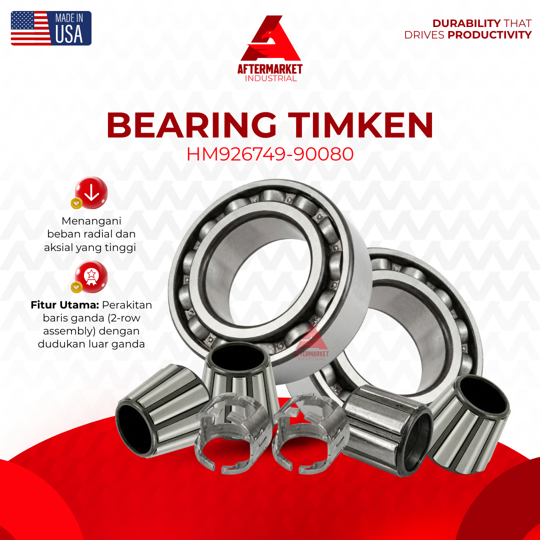 Jual HM926749-90080 Bearing Timken Kapasitas Beban Tinggi